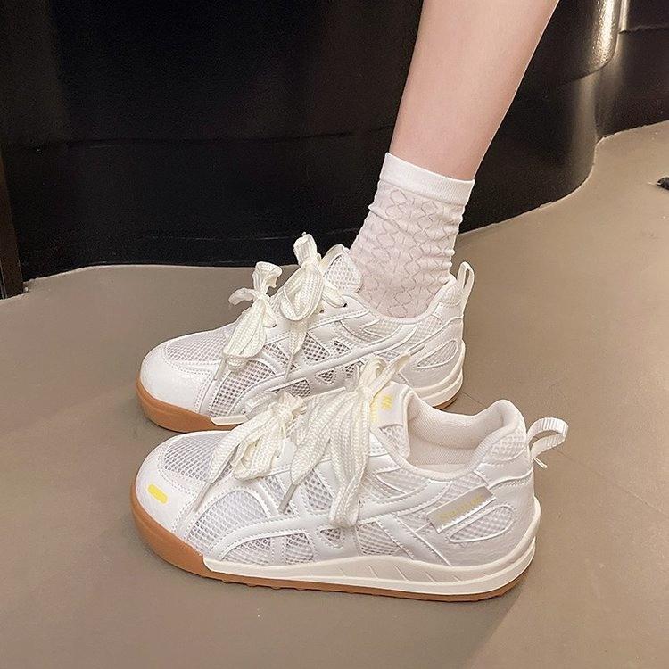 Mesh breathable big head German training shoes women's 2025 summer little white shoes casual platform shoes sports shoes