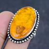 Baltic Amber Gemstone 925 Sterling Silver Jewelry Ring Size 8