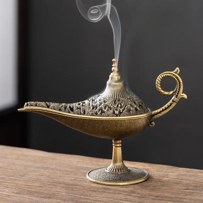 Aladdin Cin Lambası Alaşım Malzemeden Yapılmış Tütsülük Çay Seremonisi Dekorasyonu ve Tütsü Kullanımı için İdeal