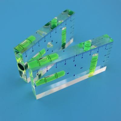 Ultra-transparent Mini Spirit Level Bubble Ruler Inclinometer Measuring Instruments Two Direction Magnetic Available 1PCS