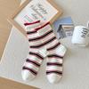 Women's New Autumn Stripes Match Color Curled Boneless Tube Stack Socks