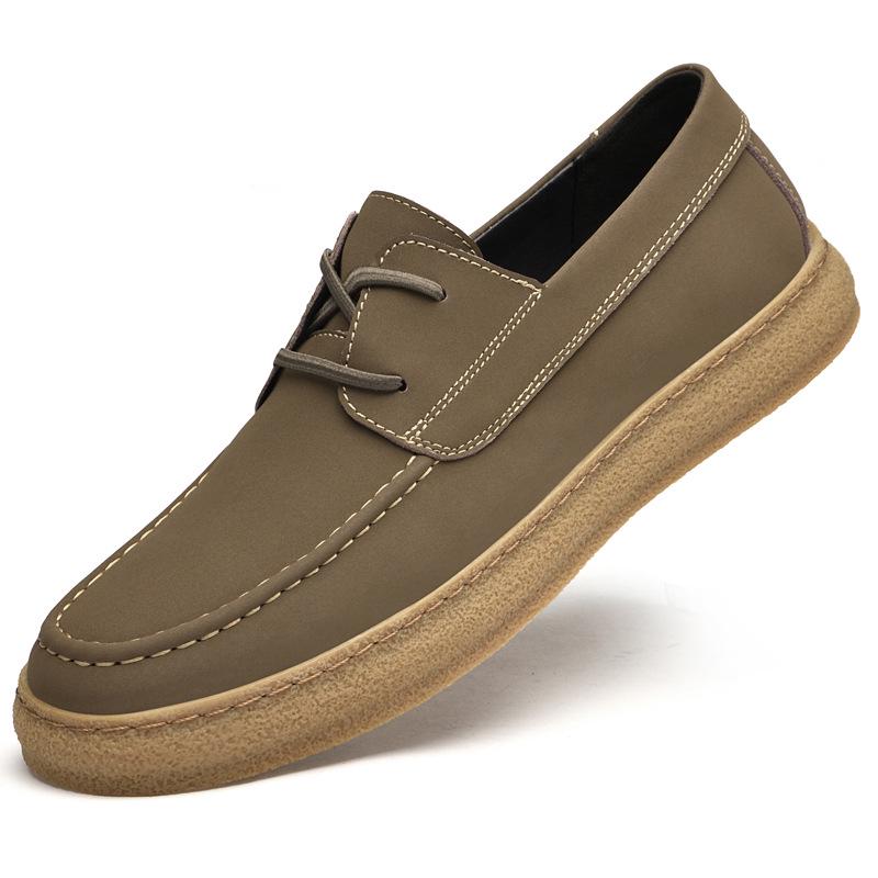 Men s Retro Leather Slip-On Loafers 44