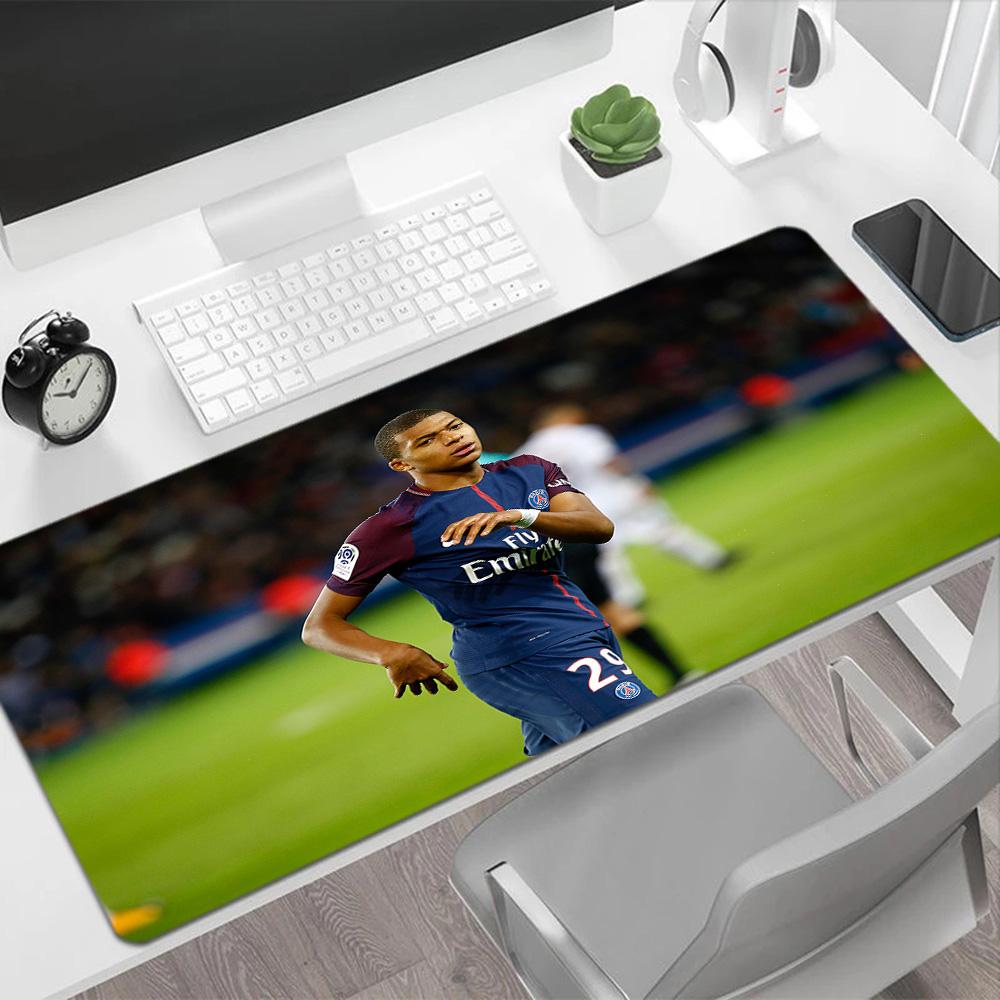 Football Player Celebrates Victory Large Mouse Pad Gamer Mousepad Study Desk Mat Non-Slip Rubber Base Office Desk Accessory