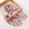Premium Malaysia Satin Tudung Hijab Islamic Veil Headscarf Crinkle Plain Color Satin Crepe Scarf Muslim Women Shawl Wrap