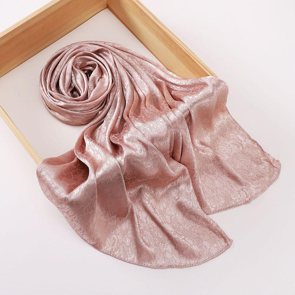 Premium Malaysia Satin Tudung Hijab Islamic Veil Headscarf Crinkle Plain Color Satin Crepe Scarf Muslim Women Shawl Wrap