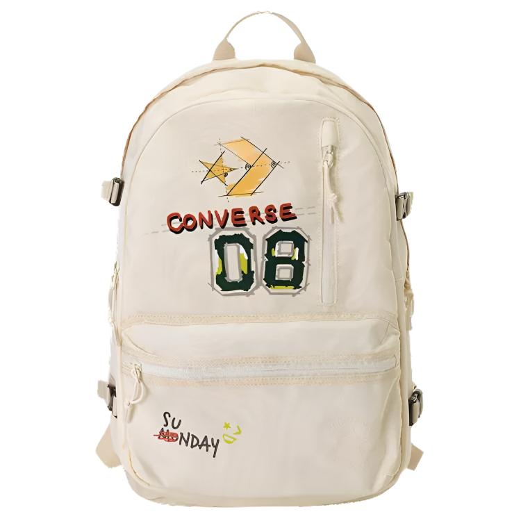 Converse Straight Edge Polyester Backpack Unisex White UA5801-W2Y