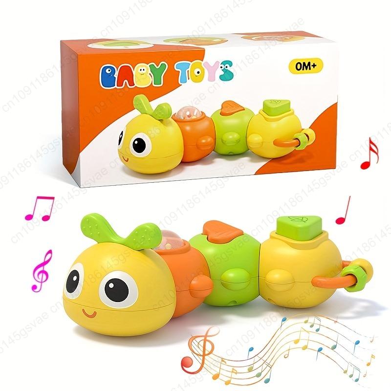 

Baby Busy Board Toys - Interactive Sensory Learning Toys with Rotating Caterpillar, Fine Motor Skills Development жёлтый