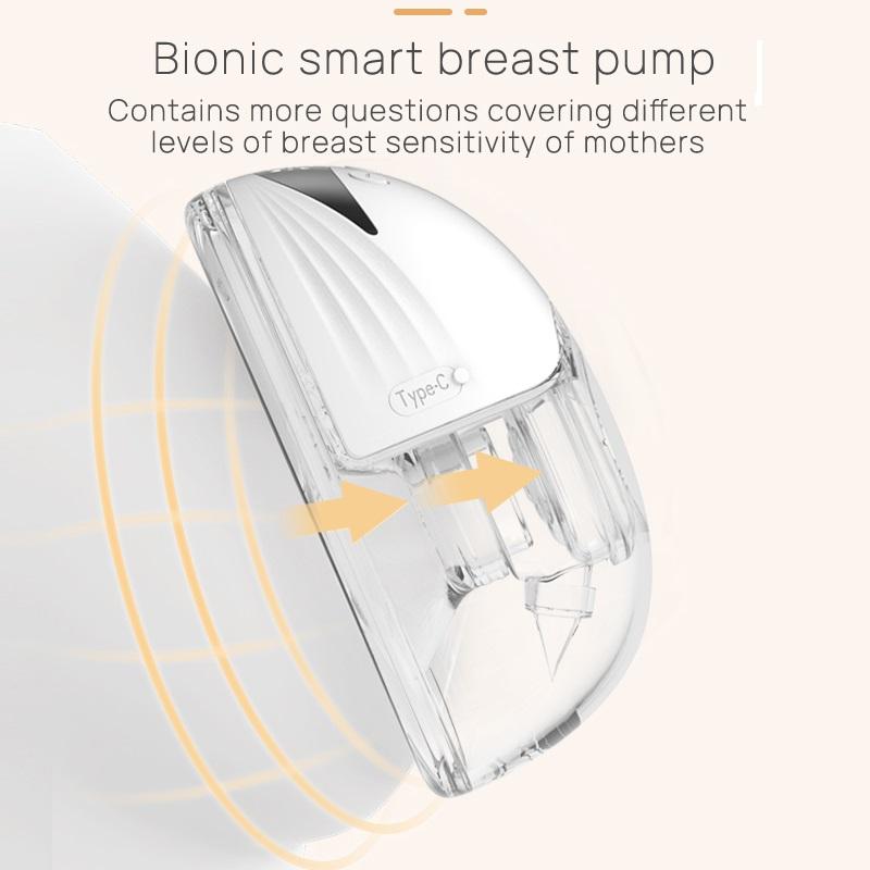 Inteligentní nositelná silikonová Humalactor elektrická odsávačka mateřského mléka pro zvětšení Unikátní přenosná hands-free nositelná odsávačka mateřského mléka s LED displejem
