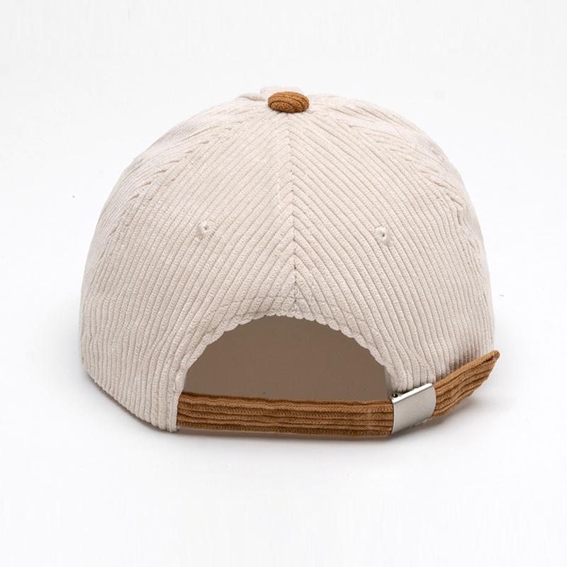 Baseballcaps Dame Høst Vinter Fargeblokk Kordfløyel Lappeteppe Caps Utendørs Solhatt