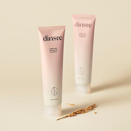 dinsee premium vegan microbiome rice foam cleanser 150ml