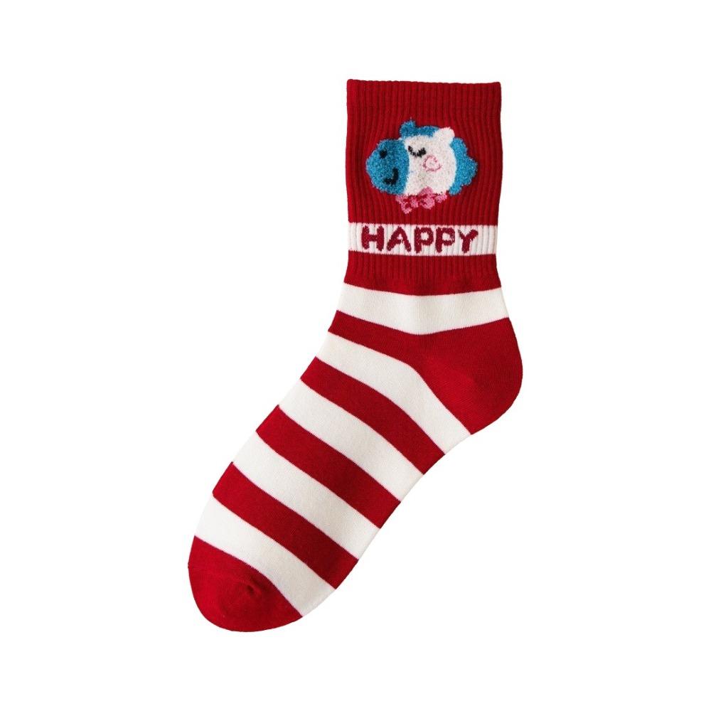 Red Year of The Horse Socks Elastic Zodiac Year Socks Cute New Year Socks  Zodiac Year