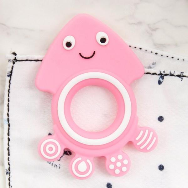 Yekko Mom 2 Types of Baby Squid Teethers + Mustache Pacifier, Pink, Blue (teethor), James (nipple), Korean Baby Products
