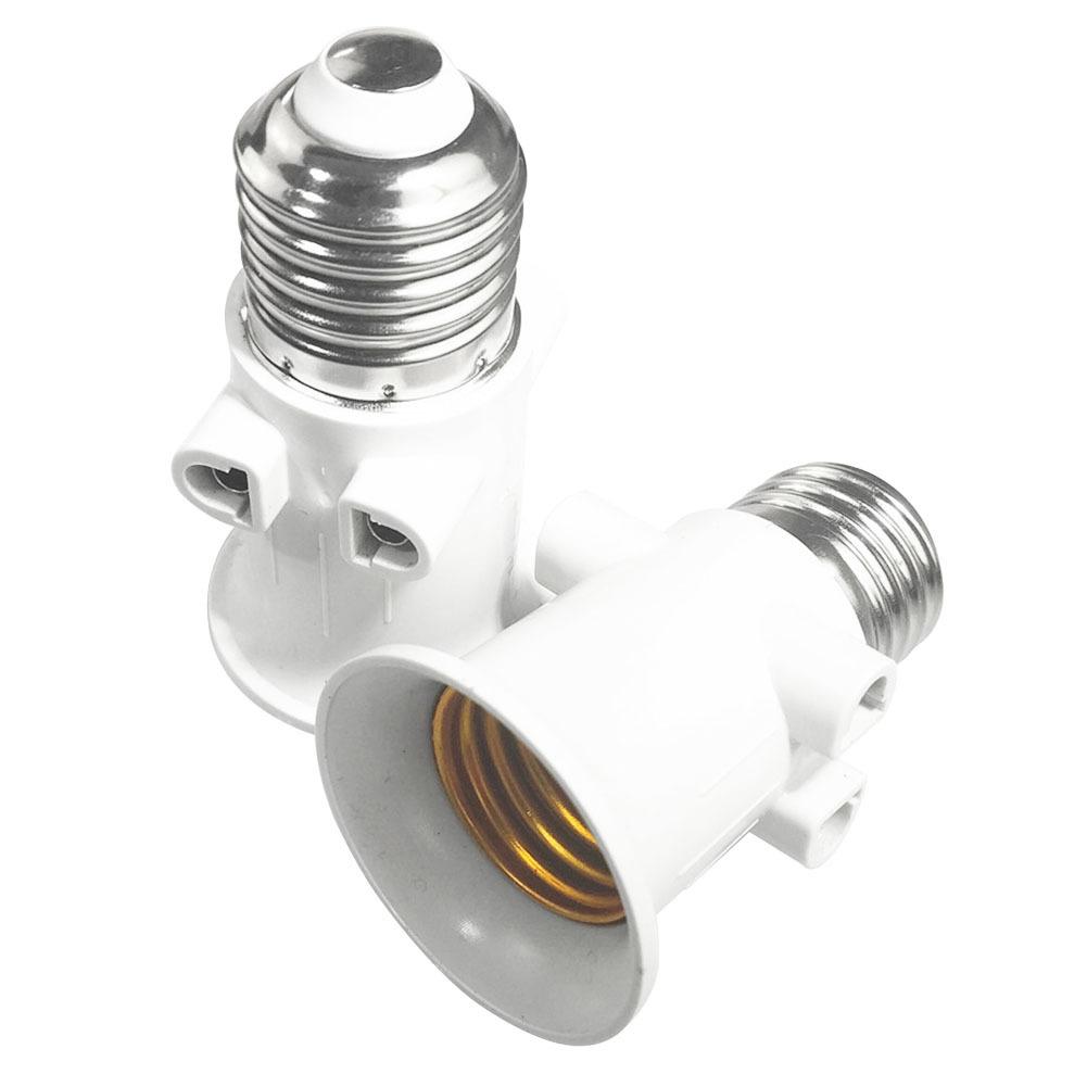 1PC E27 PBT Fireproof Bulb Adapter EU Plug Lamp Holder Base Socket AC100-240V 4A for Home Office Lighting Tool