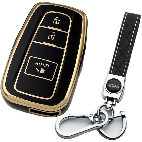 Key Fob Cover Fit for Toyota 2016-2024 RAV4 Camry Prius Prado