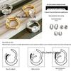 18K Gold Plated Zircon Hoop Earrings and Ear Cuffs with Sparkling Heart and Star Studs for Women