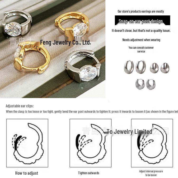 18K Gold Plated Zircon Hoop Earrings and Ear Cuffs with Sparkling Heart and Star Studs for Women