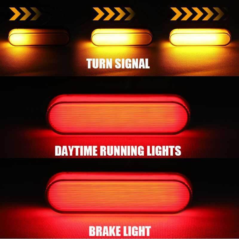 1 Paar 34led Zweifarbig 3 In 1 Führungslicht Anhänger LKW Bremslicht Lauflicht DRL Blinker
