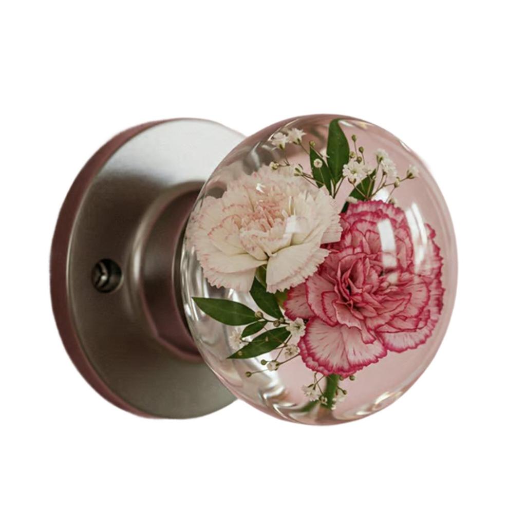 Classic Rose Decoration With Door Handle, Realistic Animal Shape, Flower Shape, Unique Door Handle, Creative Door Handle