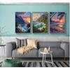 Hawaii Pixel Art Travel Landscape Poster Flower Island Sand Beach Sky Scenery Canvas Painting Room Home Wall Decor Mural