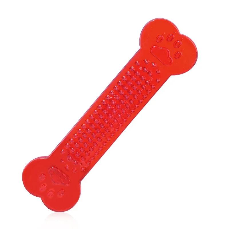 Dog Chewing Toys Durable Rubber Bone Puppy Teeth Cleaning Dental Care Multi Layered Textured Design Non Toxic Energy Release Mul