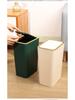 Press-Type Large Capacity Trash Can with Lid for Living Room, Kitchen, Bathroom, or Toilet - Hands-Free Operation