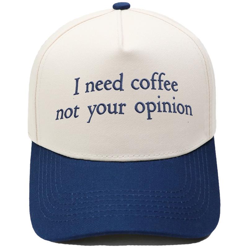 I Need Coffee Embroidered Truck Driver Hat Color Matching Fun Men and Women Casual Shade Dad Hat