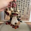 Natural healing system, fruit shell bell pendant, hanging string, fruit shell hand cranked decompression, bag hanging, wind chime hanging accessory