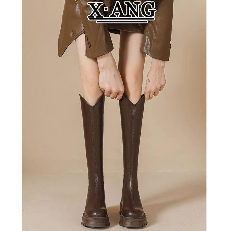 Fashion Boots Children But Knee High Boots Autumn and Winter New Thick Heel Thick Sole Heightening Knight Boots