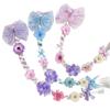 Grenzüberschreitende Perücken: Geflochtene Kinder- & Erwachsenen Prinzessin Cosplay Accessoires mit großer Schleife Mesh Haarspange