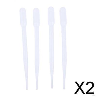 2x4 Stycken UA15 Modell Färgning Målning Dropprör Sugrör med Skala 3ml, Genomskinlig, 2