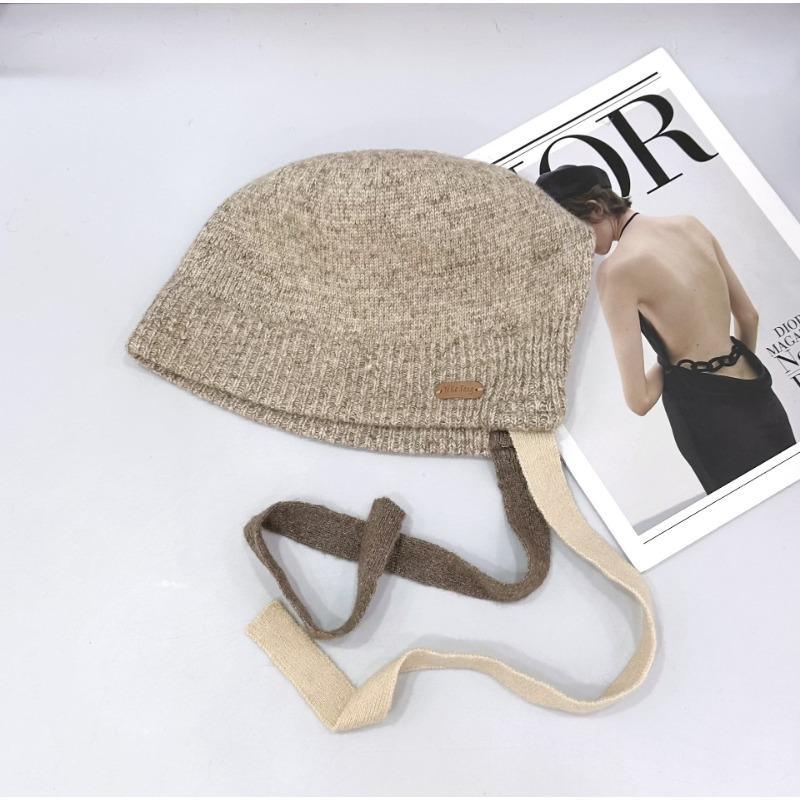 

25 Early Autumn New Cashmere Hat 100 Pure Cashmere Solid Color Simple Warm Knitted Hat Tide бежевий