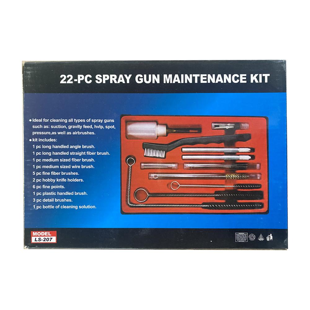 Pneumatic Spray Gun Cleaning Set Cleaning Brush 22Pcs Maintenance Tool Kit Brush Cleaning Oil Professional Kit