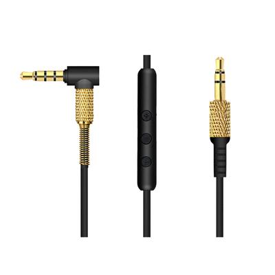 Câble d'extension pour casque avec micro et contrôle du volume, fil mâle-mâle 3,5 mm, cordon audio de remplacement