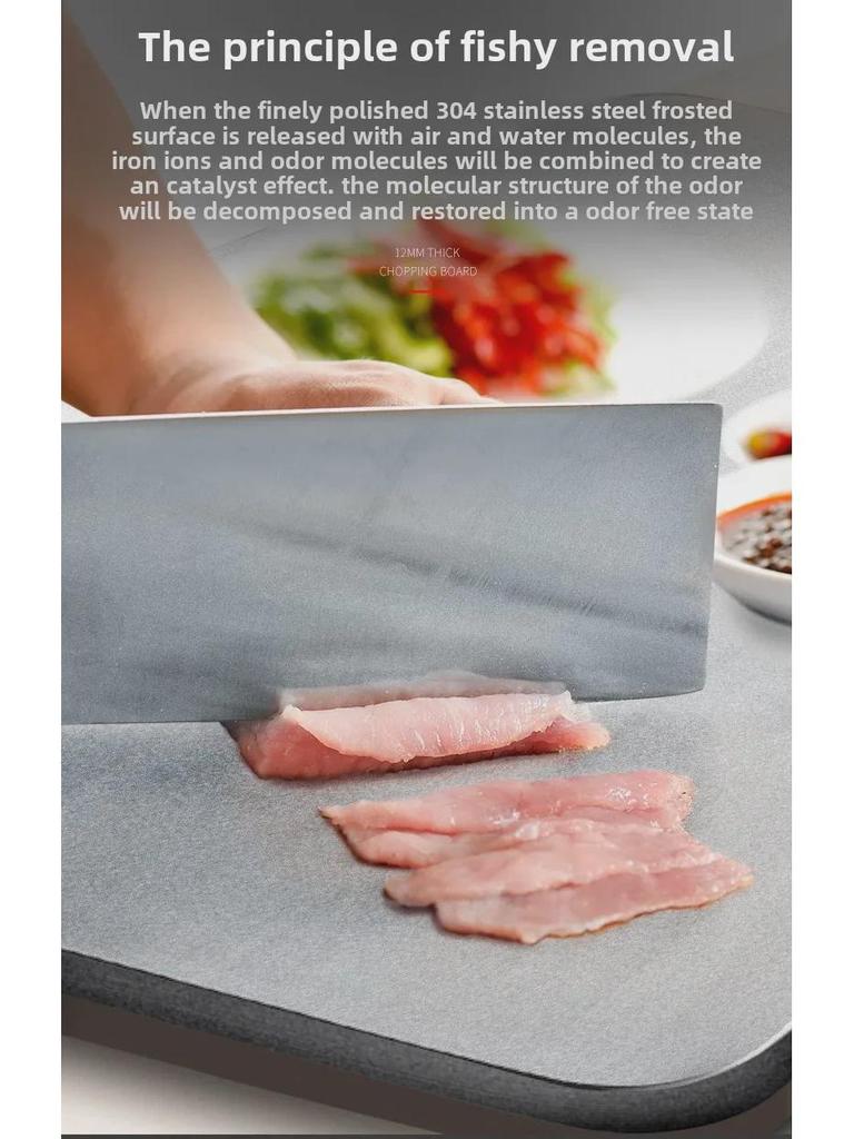 Multifunkční antibakteriální oboustranné krájecí prkénko z nerezové oceli 304 a plastu