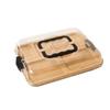 Charcuterie Board with Clear Lid Portable Travel Cheese Board Charcuterie Box Cutting Board 6 Compartments for Kitchen