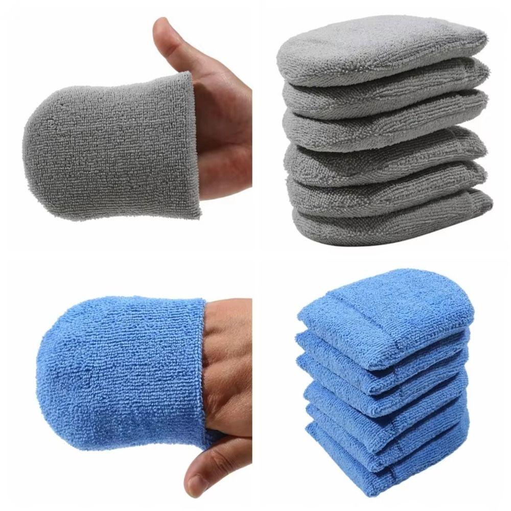2 PCS Microfiber Car Polishing Sponge U Shape Car Wax Applicator Mitts  Car Detailing Care Tool