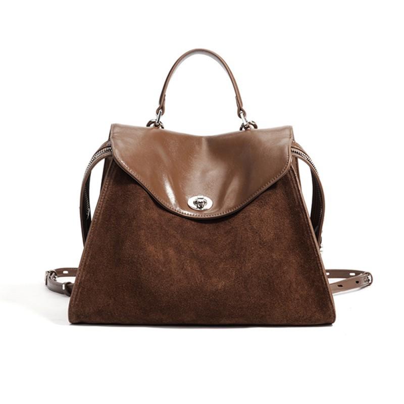 

Simple Large Capacity Commuter Backpack With Advanced Sense Of Fashion Versatile Matte Leather 28x12x23cm
