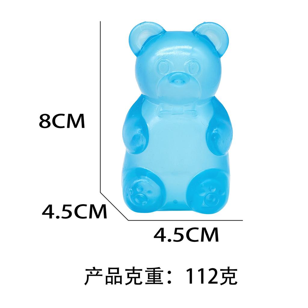 New 8Cm Needoh Cute Gummy Bear Sensory Squeeze Toy With Jelly-Like Filling Slow Rebound Stress Relief Toy To Alleviate Anxiety