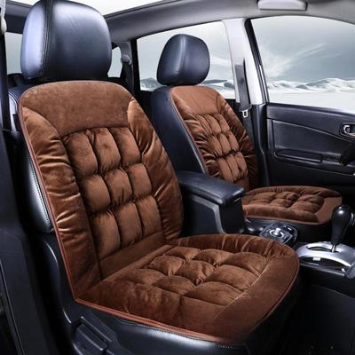 Winter Car Seat Cushion Cover with Backrest: Thick Plush Single Piece for Comfort and Warmth