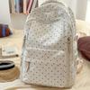 Japanese ins style literary and high-value girl polka dot schoolbag for junior high school students fashionable versatile backpack for women