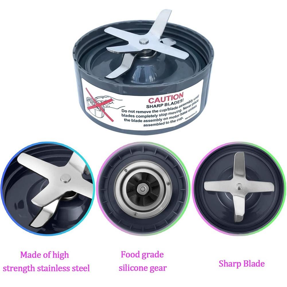 Replacement for NutriBullet 600W 900W Blender Blade Parts Blender Including Extractor Blade Gasket Shock Pad and Gear