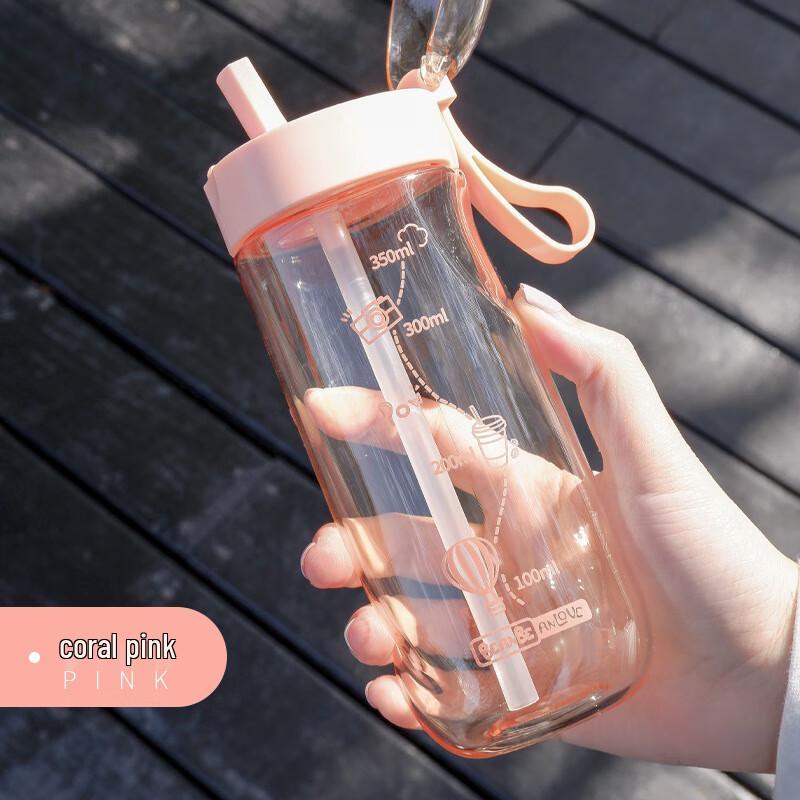 BEANBEANLOVE Portable Plastic Straw Cup