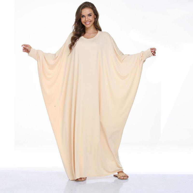Damen Übergröße Fledermausärmel Freizeitkleid