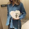 Personalized Creative Love Bag 2025 New Mori Sweet Girl Fashion Niche Versatile Shoulder Chain Bag Pu