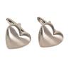 Gdesign Brushed Finish Heart Button Cufflinks