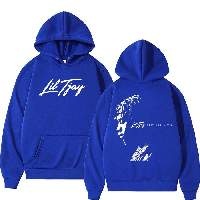 Rapper Lil Tjay Grafik Hoodie Destined 2 Win Musikalbum Pullover Sweatshirt Herren Damen Hip Hop Mode Mit Kapuze Gothic Streetwear
