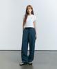 SLOW RECORD HOUSE Nylon Single-Pleat Pants_Teal