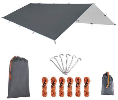 Waterproof Awning Camping Tent Comes with Rope and Storage For 3 Sizes L Tarp, Shade, Tarp, Tarp, Compact, Lightweight, Multifunctional, Pegs, Case,