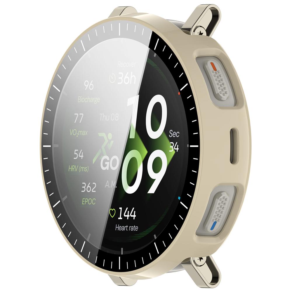 PC+Tempered Protective Case Anti-Scratch Full Coverage Screen Protector Shockproof Cover Shell for Amazfit Active 3 Premium