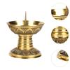 2 Pieces Brass Candlestick Holders Table Centerpiece Copper Buddhist Candlestick